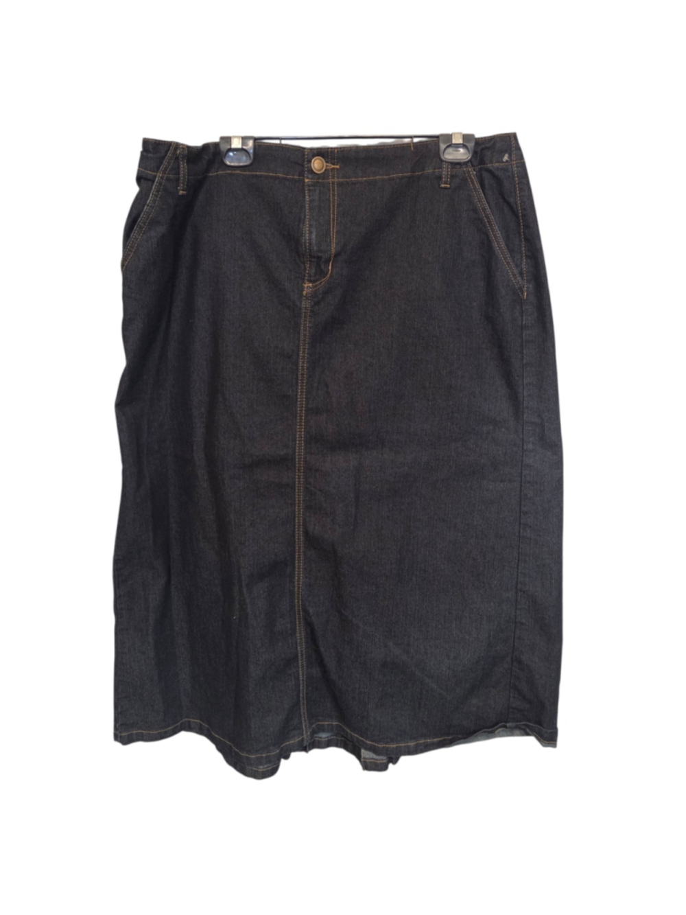 Women's EST. 1946 Denim Midi Skirt Size 18W Dark Blue